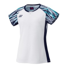 Yonex Sport-Shirt Crew Neck mit Zip-Verschluss weiss Damen